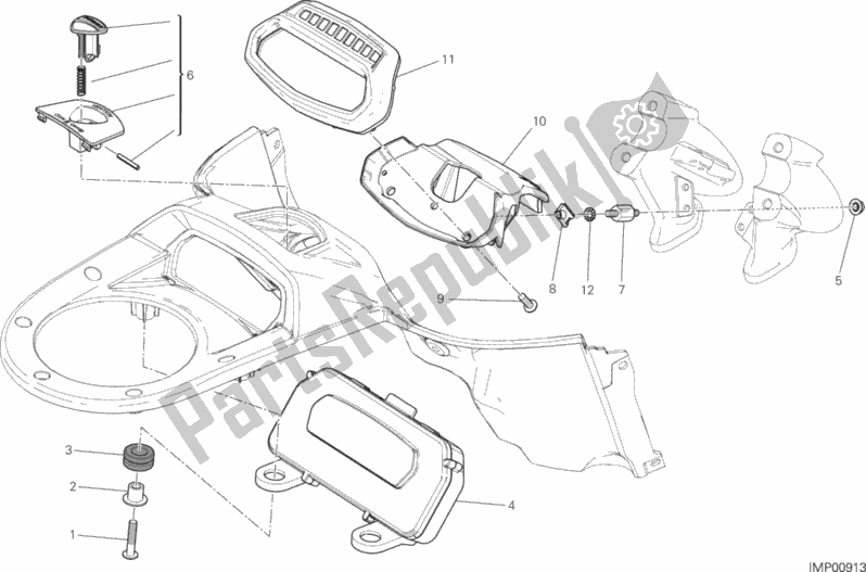 Todas as partes de Painel De Instrumentos do Ducati Diavel Titanium USA 1200 2015